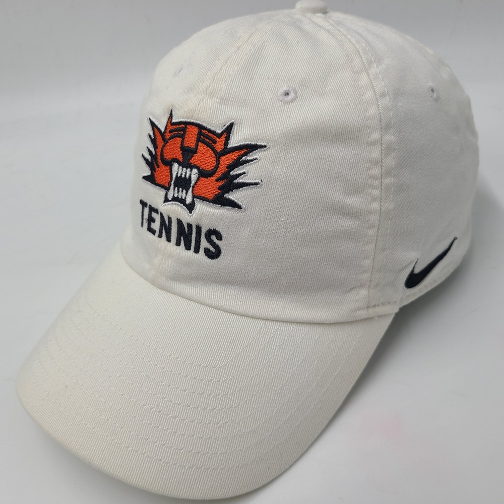 Nike Hat Strapback White Orange Tennis Swoosh Logo Ephrata‎ High School Tigers